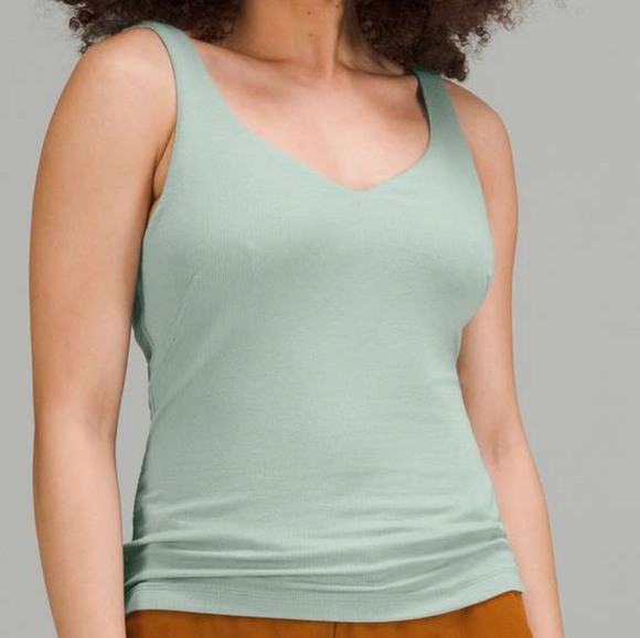 Rare Lululemon ribbed micro-modal semi-sweetheart neck tank top - Picture 1 of 11